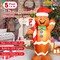 5 Feet Christmas Inflatable Gingerbread Man Yard Decoration Giant Build-in Lighted Inflatable Christmas Gingerbread Man Garden Lawn Yard Decor with Built in Fan and Anchor Ropes…